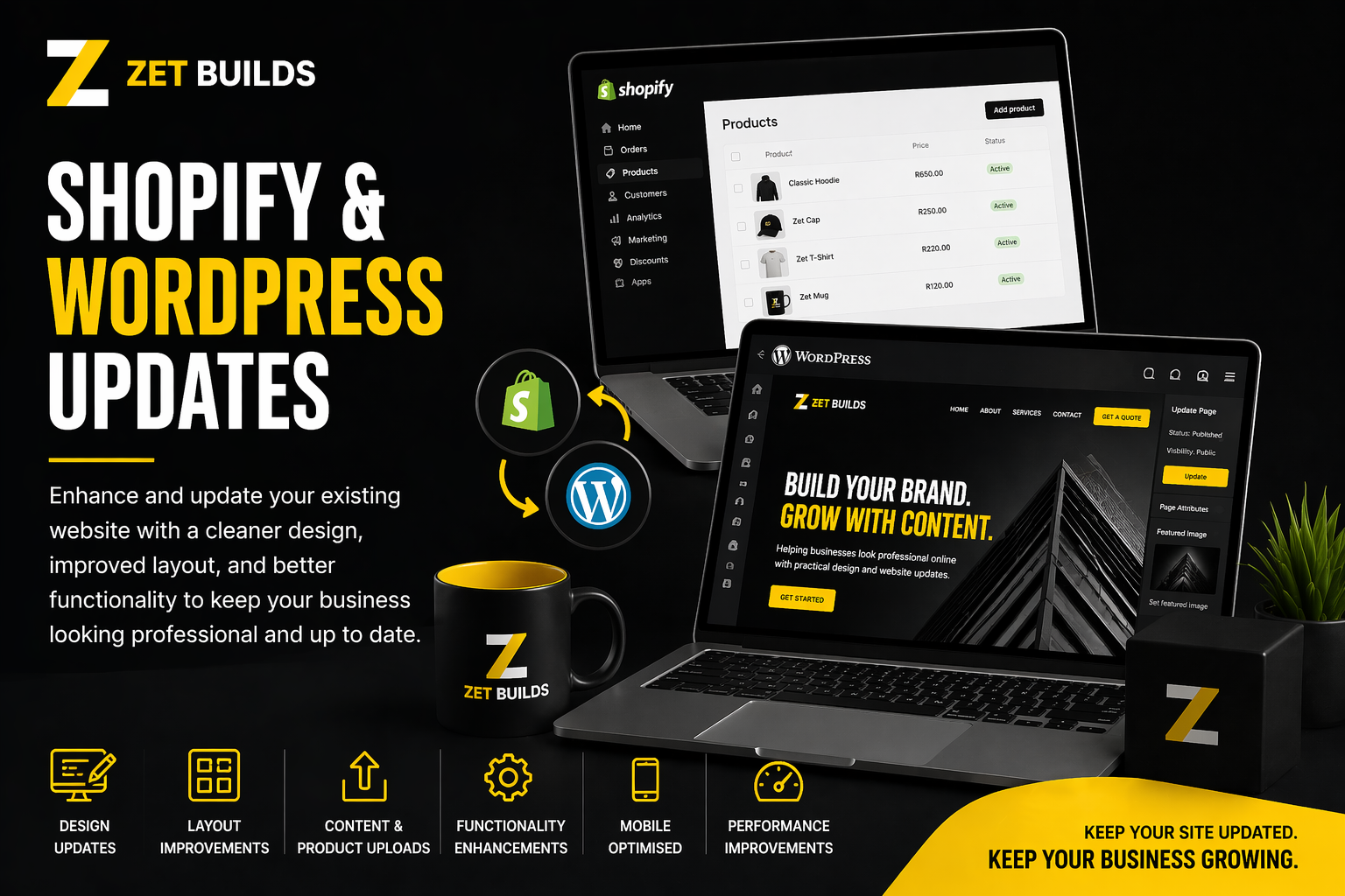 Wordpress and Shopify